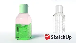 How to make a bottle of gel with air bubbles – Sketchup Vray Tutorial