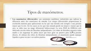 Tipos de manómetros
