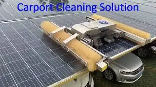 Kwun Solar Cleaning Robot B30M2 Work on the Carport Solar in the Rain With Super Cleaning Capacity
