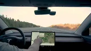 Autopilot drive in a Tesla Model 3 - April 2nd 2020