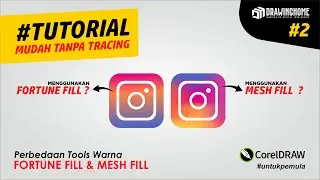 Cara Cepat & Mudah ‼️ buat Logo INSTAGRAM TANPA TRACING #untukpemula #coreldraw