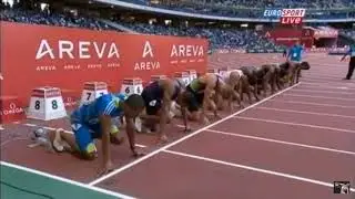Men‘s 110m Hurdles in 2010 Paris David Oliver 12.89