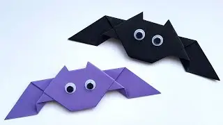 Origami Bat VERY SIMPLE Paper Bat Simple Paper Crafts DIY Halloween