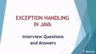 Exception handling in Java Interview questions and answers