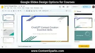 Google Slides Design Options for Courses:   Part 1 Google Slides Tips