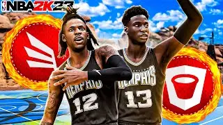 99 OVR JA MORANT and JAREN JACKSON JR TAKEOVER the PARK in NBA 2K23