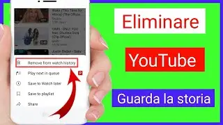 Come eliminare la cronologia visualizzazioni di YouTube ||Elimina la cronologia delle ricerche di