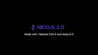 daisyUI 5 and Tailwind CSS 4 dashboard template – Nexus 2.0