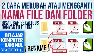 Cara merubah nama file dan folder | RENAME | Belajar Komputer Dari NOL