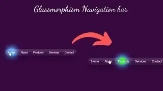 Glassmorphism navigation bar using html and css+ Js || CSS tutorial