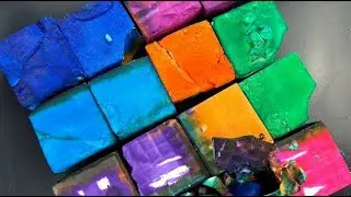 14 Vibrant Dyed Gym Chalk Blocks | ASMR