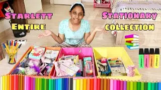 Starlett Entire Stationary Collection Tour   ❤️ 🧡 💛 💚 💙 💜 Cute Stationary Items | Indian Mom Vlogs