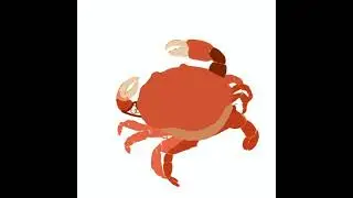 Texturesd Crab in Procreate