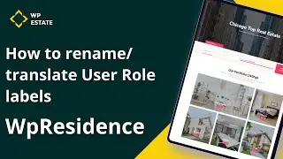 How to rename/translate User Role labels in WP Residence theme