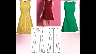 MOLDE EM PDF GRÁTIS DE  VESTIDO EVASÊ COM RECORTES PRINCESA.