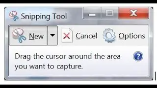 How to use the snipping tool to take a screen shot.