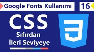 Ders16 Font Family ve Google Font