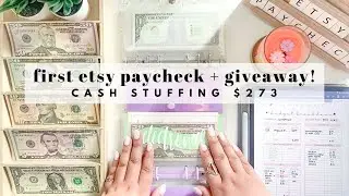 etsy paycheck #1 + giveaway | cash envelope stuffing | sinking funds | low income