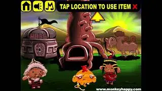 Monkey GO Happy Stage 708: Building a monkey tree house Mongolian culture and customs theme