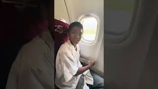 First time flying on the airplane