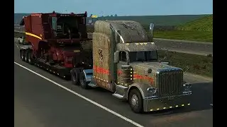 Peterbilt 389. Cargo: Harvester. From: Kingman (AZ) To: Saguenay (QC)  #1