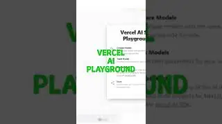 AI Tools - Vercel AI Playground #shorts