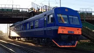 Синий!!! Автомотриса АЧ2-036 и приветливая бригада, следует по О.П Площадь Ленина