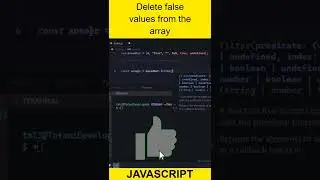 Delete false values from the array in #javascript #shorts #programming