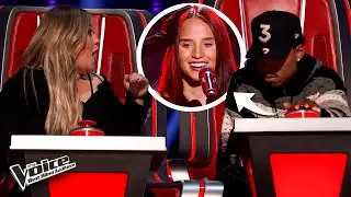 SO CLOSE! The Voice coaches push the button just in time