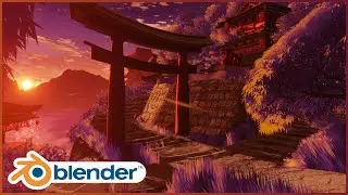 Anime Shrine - Made with Blender