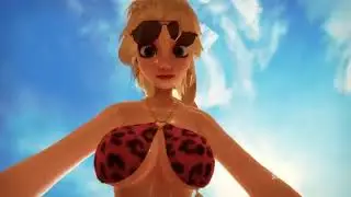 MMD - A day with Elsa at the beach (Simmer Elsa)
