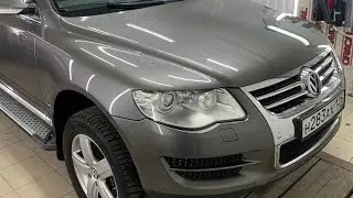 Volkswagen Tuareg установка bi led линз в адаптивные фары.