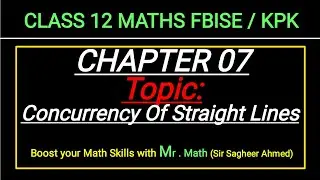Straight Lines | Family of Straight Lines | Concurrency of Straight Lines | Plane Analytic geometry