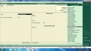 Ledgers Creation with Opening Balances in TALLY ERP