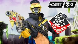 INSANE OCTANE 20 KILLS & 4000 DMG THE ENDING SOLO WAS INTENSE (Apex Legends Gameplay)