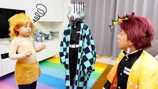 きめつのやいばの炭治郎と伊之助と善逸の頭と体が入れ替わった　体が勝手に動いちゃうよー！【寸劇】