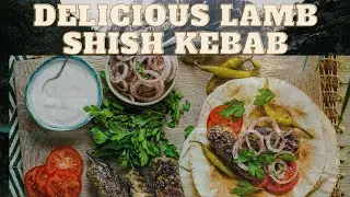 Delicious lamb shish kebab, Wood-fired casserole