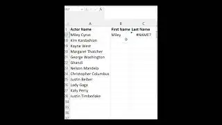 استخدام معادلات Left + Find & Right + Length لفصل الاسماء إلى عمودين لمستخدمي اصدارات الاكسل السابقة