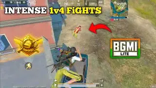 INTENSE 1v4 FIGHTS🥵🔥| 60 FPS | BGMI Lite Pubg Mobile Lite