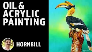 How to Paint Hornbill | Muralidhar Suvarna