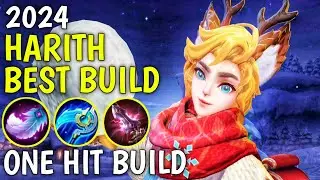 HARITH BEST BUILD 2024 | TOP 1 GLOBAL HARITH BUILD AND EMBLEM | HARITH GAMEPLAY