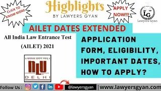 AILET 2021 | All India Law Entrance Test | AILET | For UG & PG | Law Student