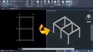 HOW TO CREATE 3D COLUMN AND BEAM IN AUTOCAD