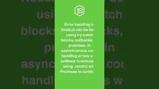 Error Handling in Node.js