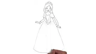 How to draw a princess | draw a girl