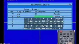 How to configure user accounts and passwords on DVR-264xS Standalone DVRs