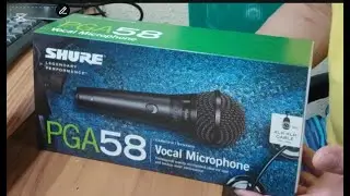 SHURE PGA58 MICROPHONE Unboxing / Mic Testing