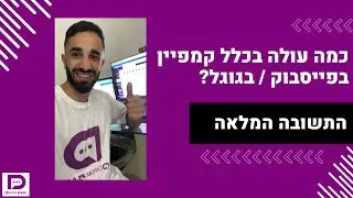 כמה עולה בכלל קמפיין בפייסבוק / בגוגל? - התשובה המלאה