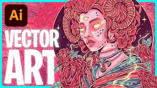 Aries Vector Illustration - Drawing Zodiac Goddesses in Adobe Illustrator