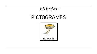 PAÍS DE XAUXA. PICTOGRAMES. EL BOLET
